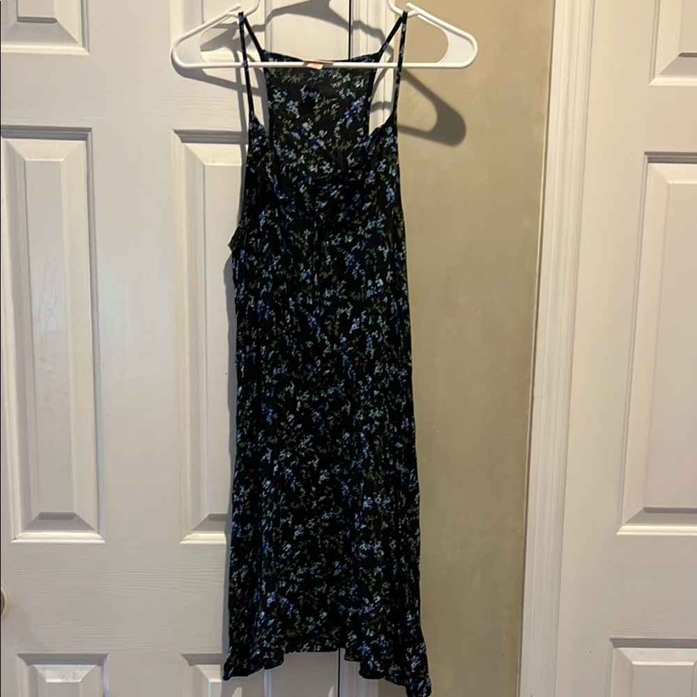 2/$15 Mossimo Supply Co Black with Floral Pattern Sleeveless Sundress - Picture 1 of 6